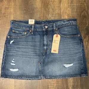 Levi's Classic Blue Denim Mini Skirt